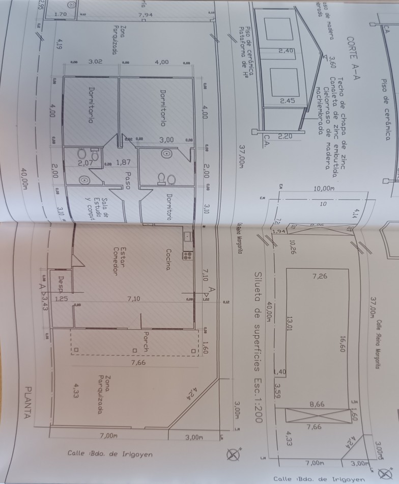 Casa de 4 habitaciones, 2 baños, patio con pileta y garage doble con fogon y baño